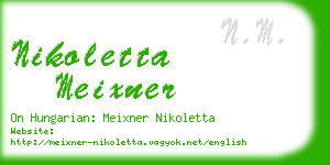 nikoletta meixner business card